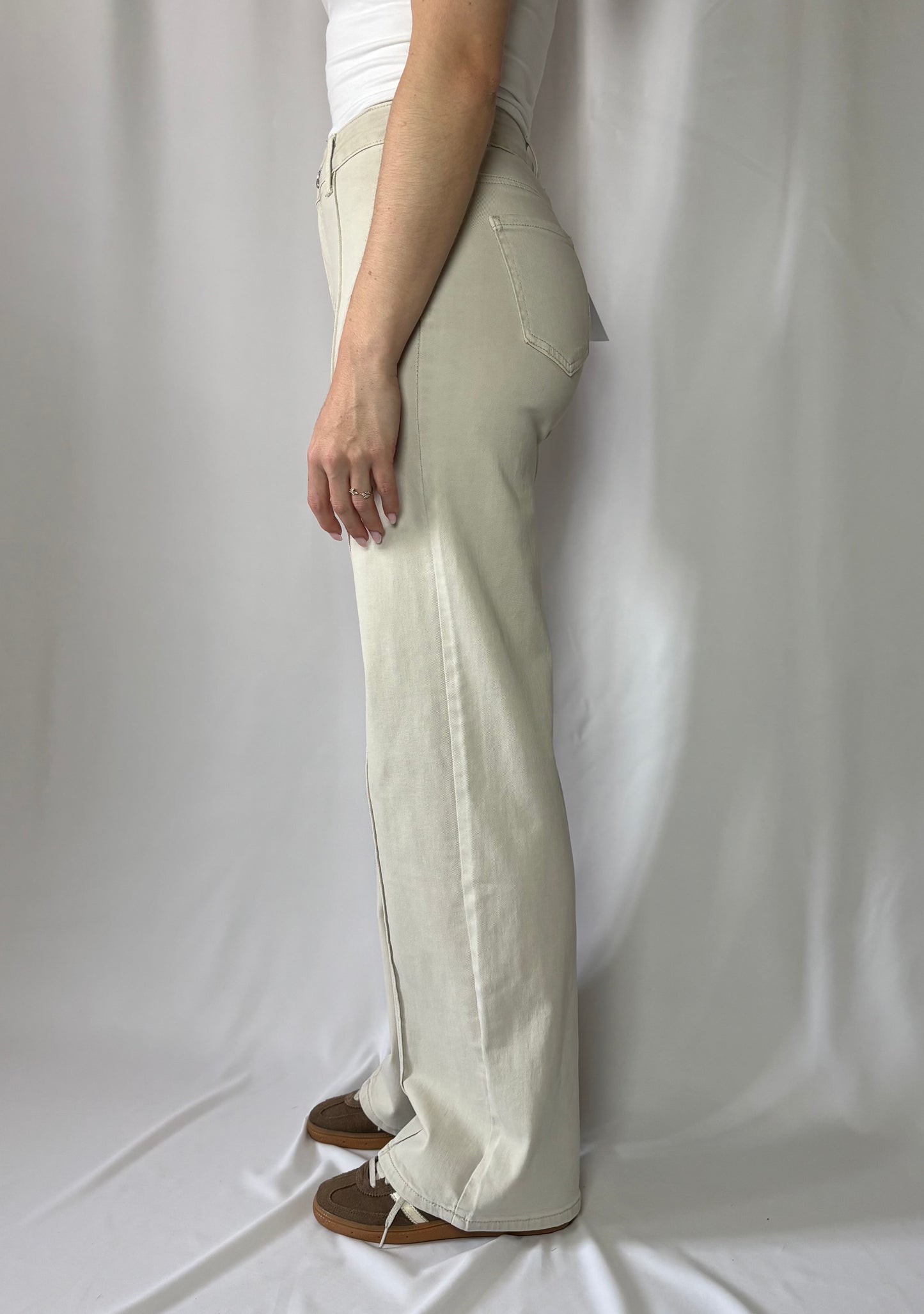 Goodies Wide Leg Jeans | Beige
