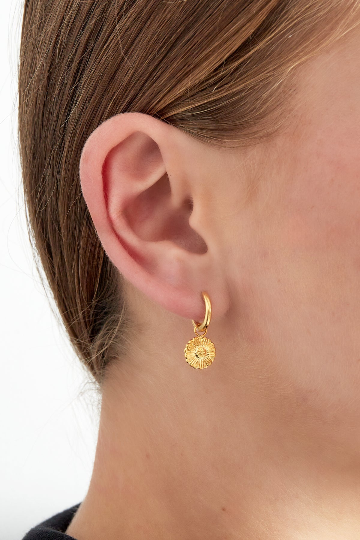 Lieve madeliefjes oorbellen | Goud