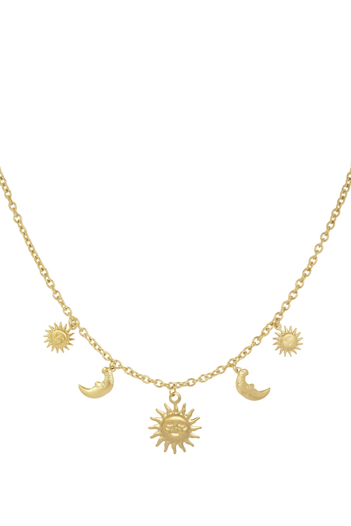 Ketting Zon en Maan | Stainless Steel