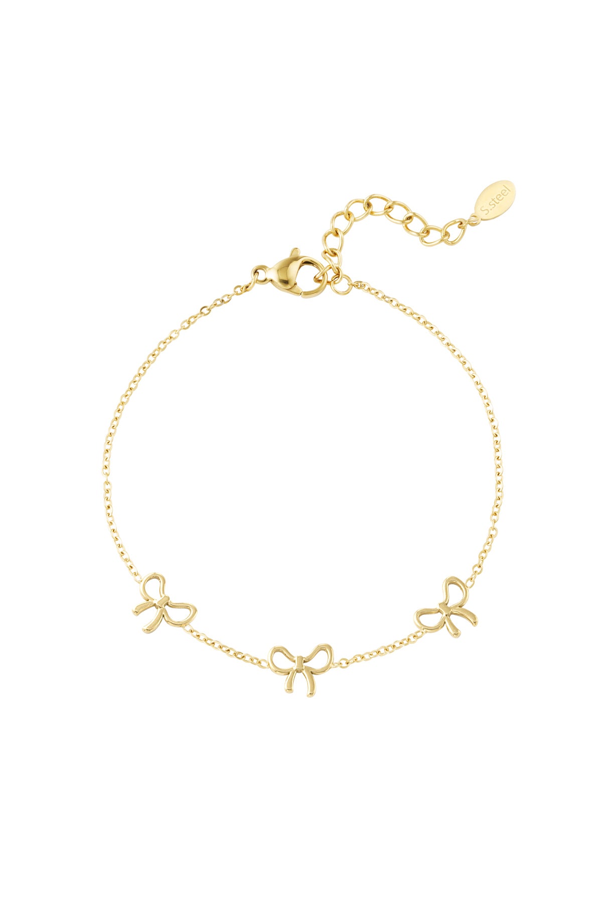 Charmante strikjesarmband - goud | Stainless Steel