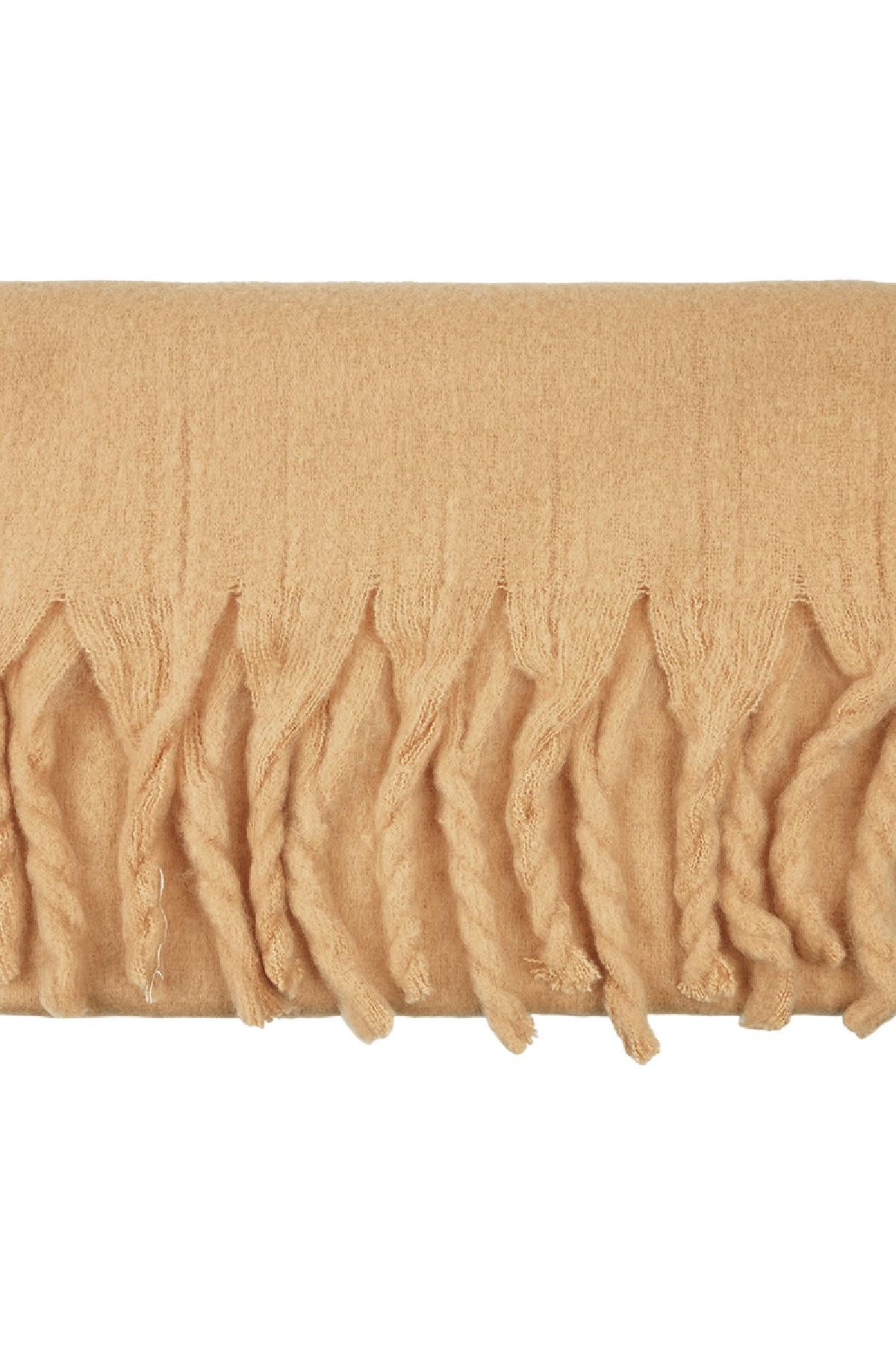 Wintersjaal effen kleur Camel