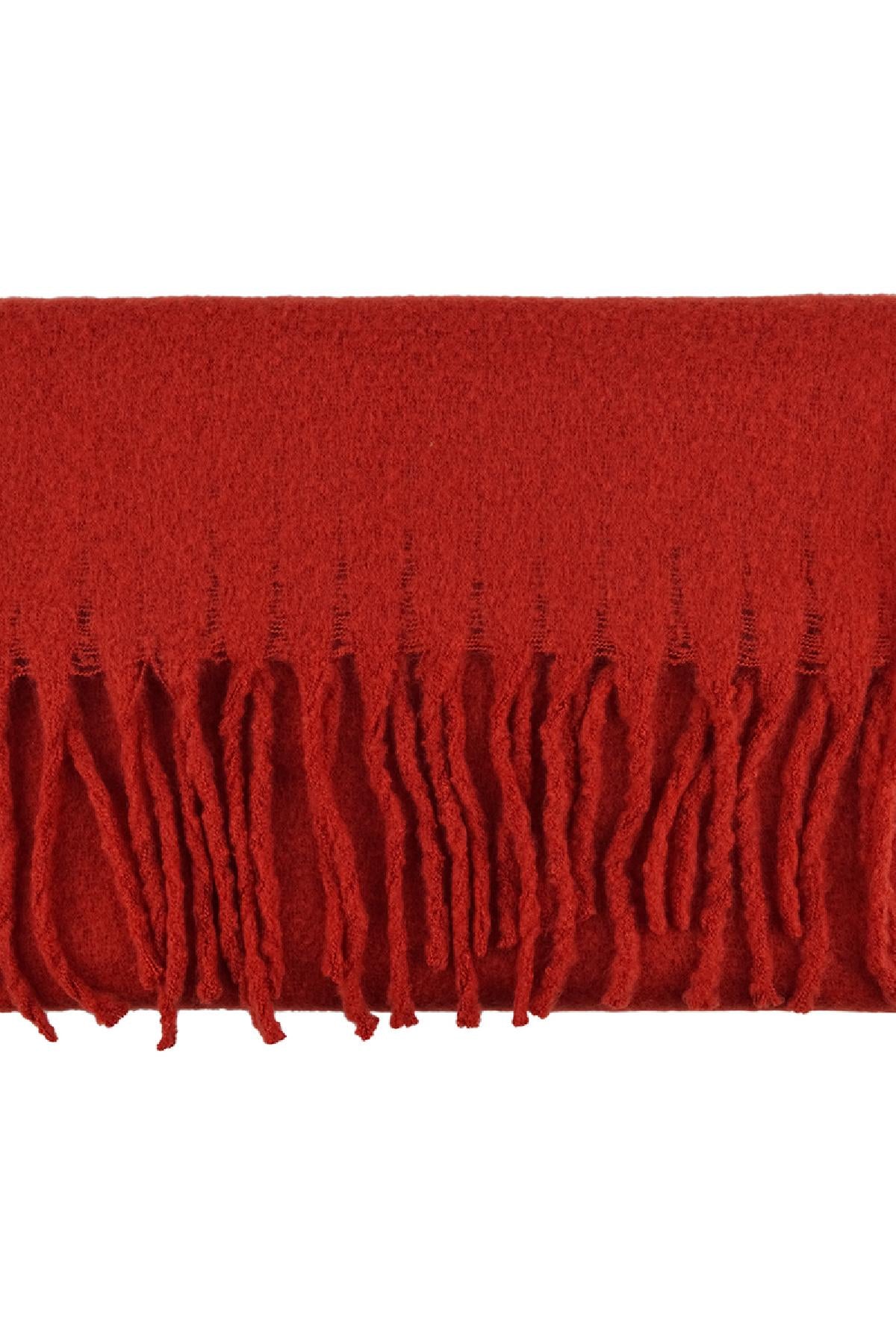 Wintersjaal effen kleur Rood