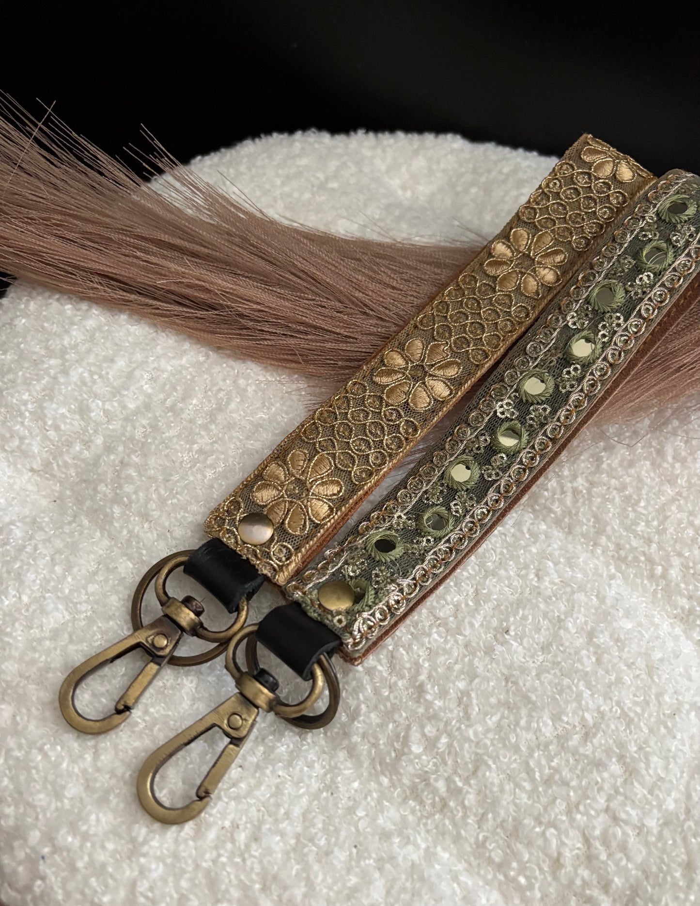 Sleutelhanger | Bloem goud