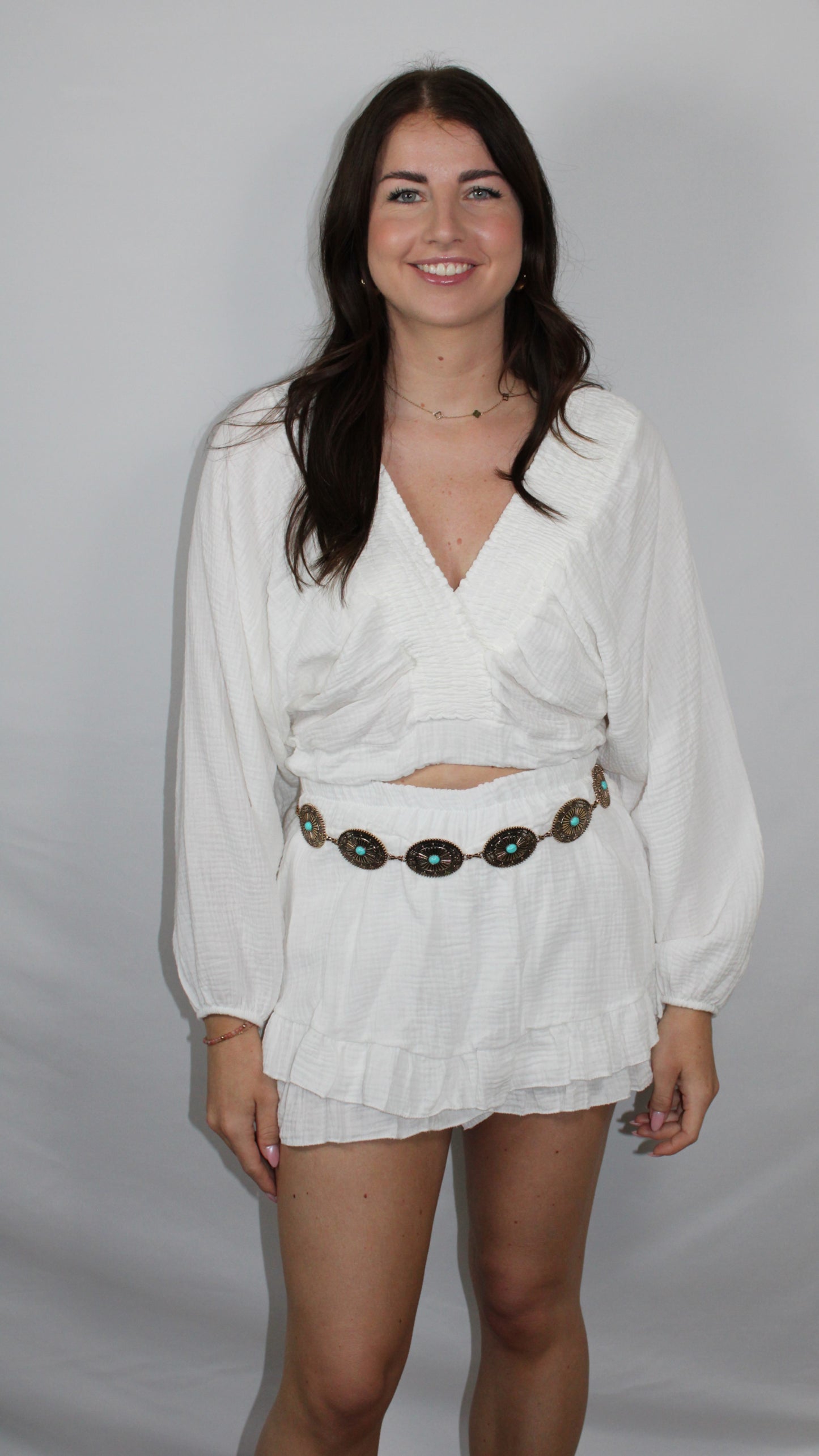Bohemian riem | Goud/Turquoise