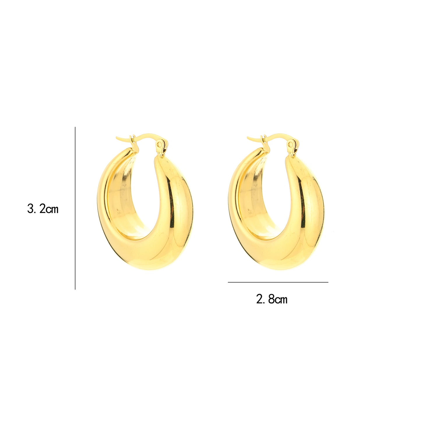 Oorbellen Hoops goud