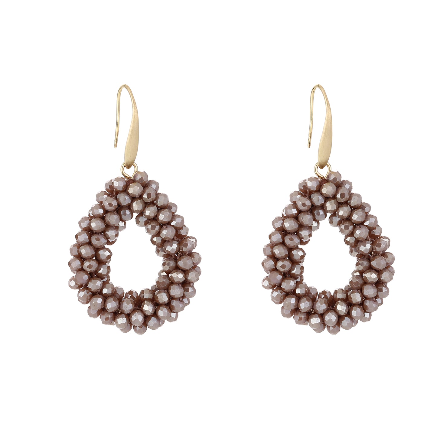 Purple druppel oorbellen | elegante paarse oorbellen met glaskralen| Myjewellen