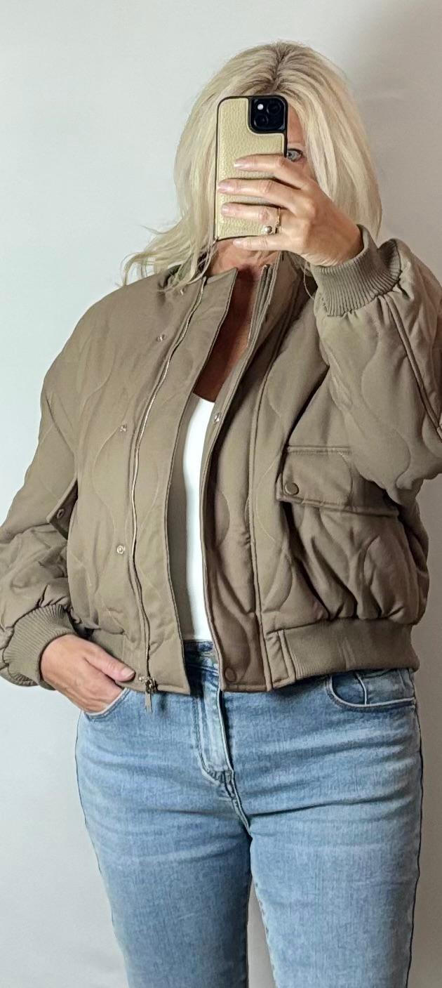 Bomber Jas Taupe | Trendy Damesjas | Myjewellen