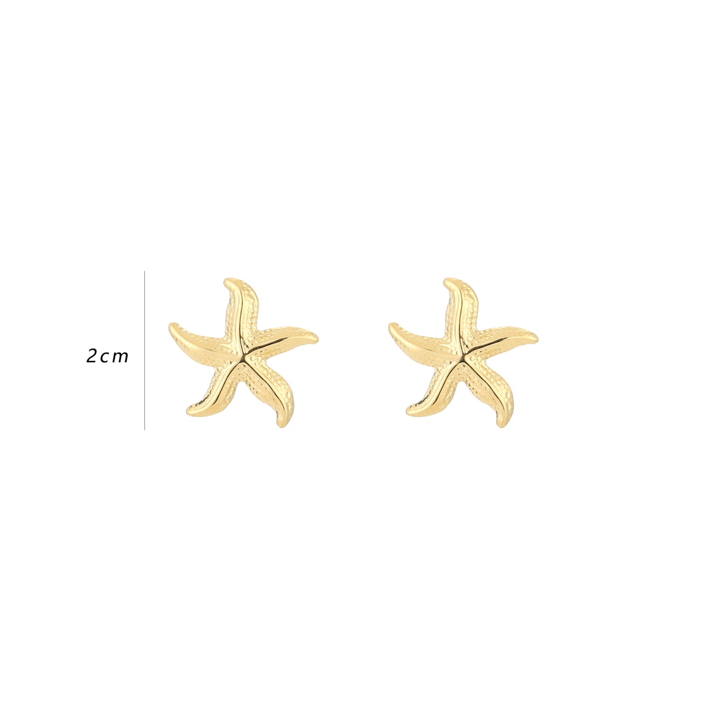 Elegante gouden stainless steel zeester oorbellen | Myjewellen