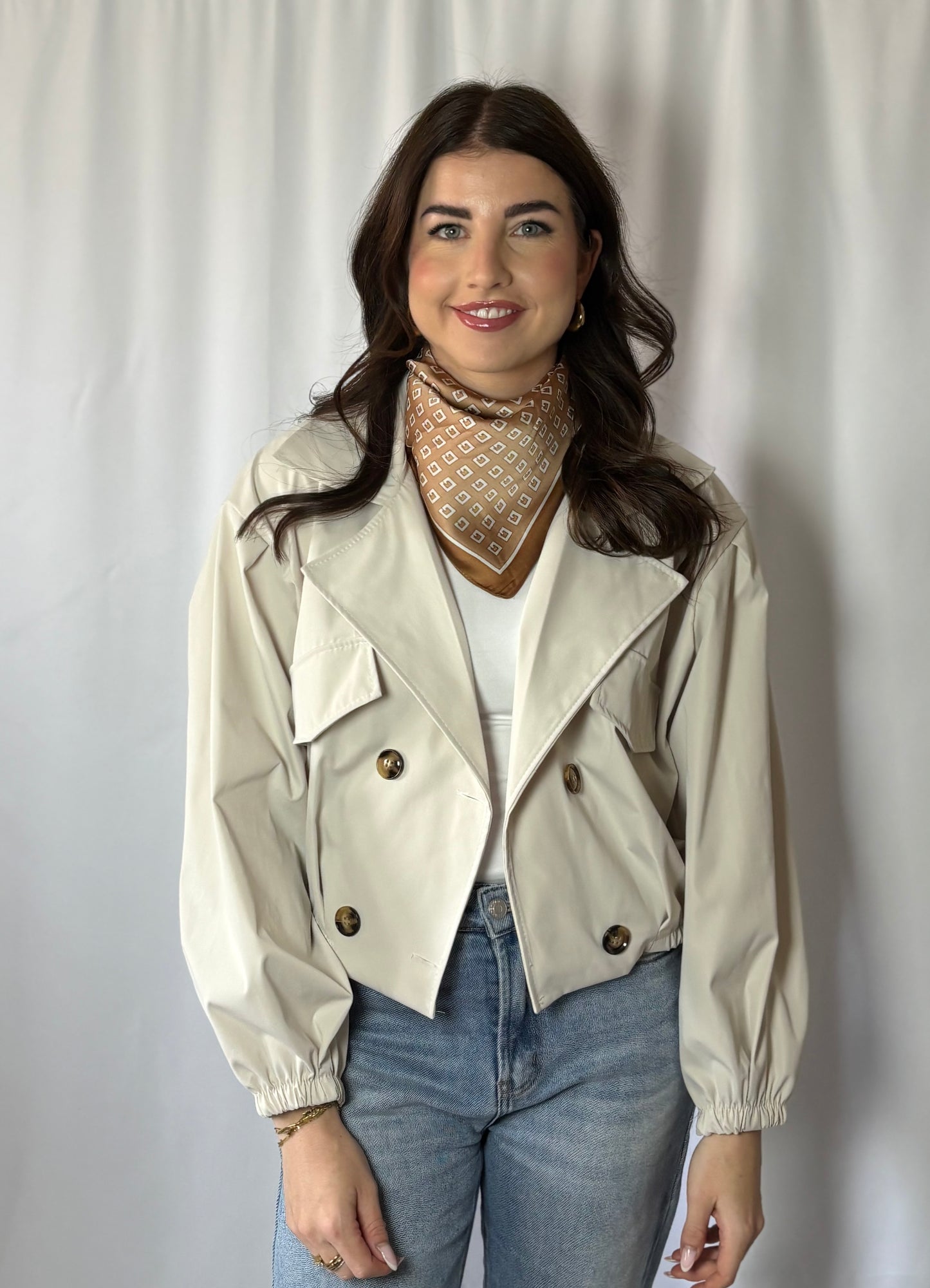 Bruin satijnen look sjaal | Dames sjaal | Myjewellen