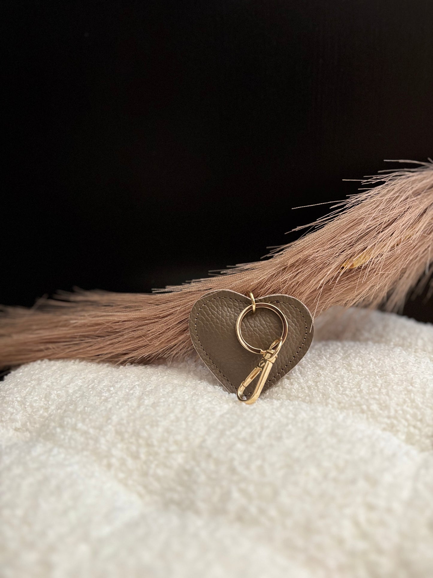 Sleutelhanger | Hart | Taupe