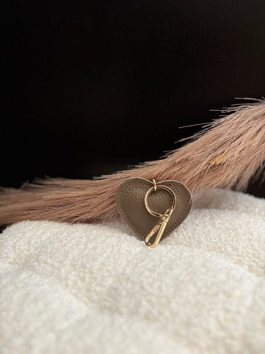 Sleutelhanger | Hart | Taupe