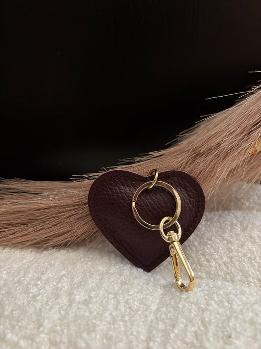 Sleutelhanger | Hart | Burgundy