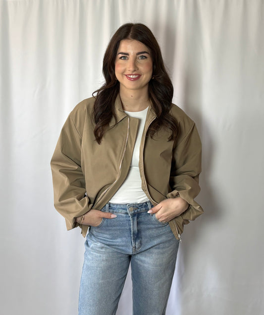 Lou Jacket Beige | lichte en stijlvolle jas voor frisse dagen