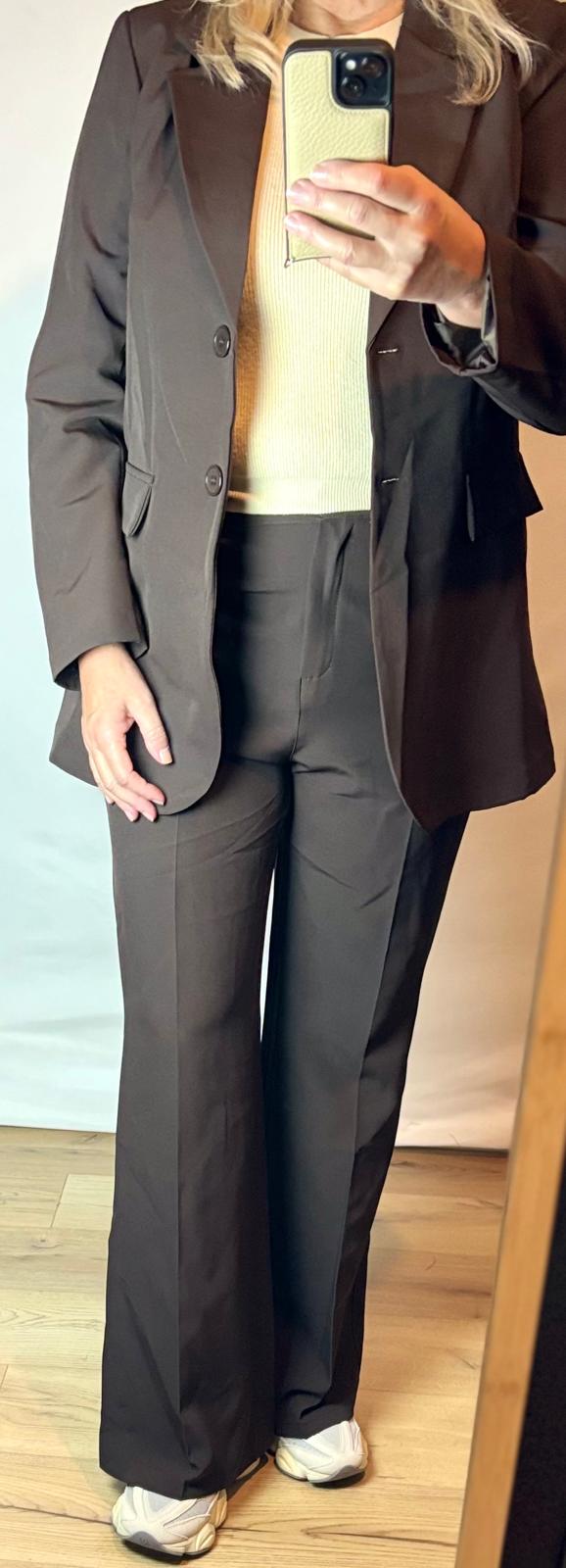Bruine damesblazer – soepel vallende blazer met elegante uitstraling | Myjewellen