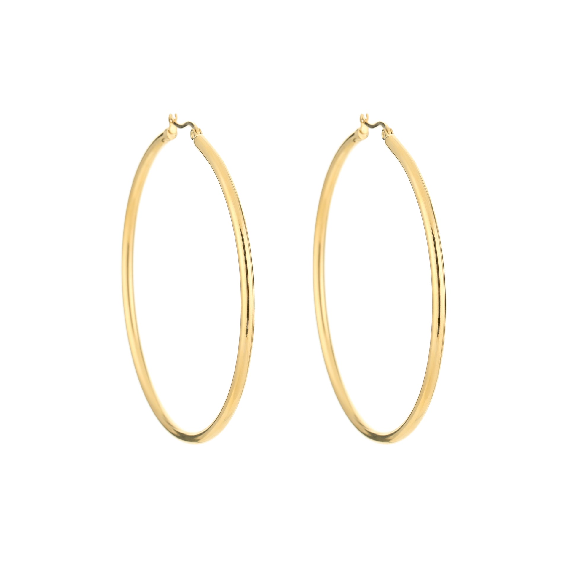 Large hoop earrings gold | moderne en chique oorringen | Myjewellen