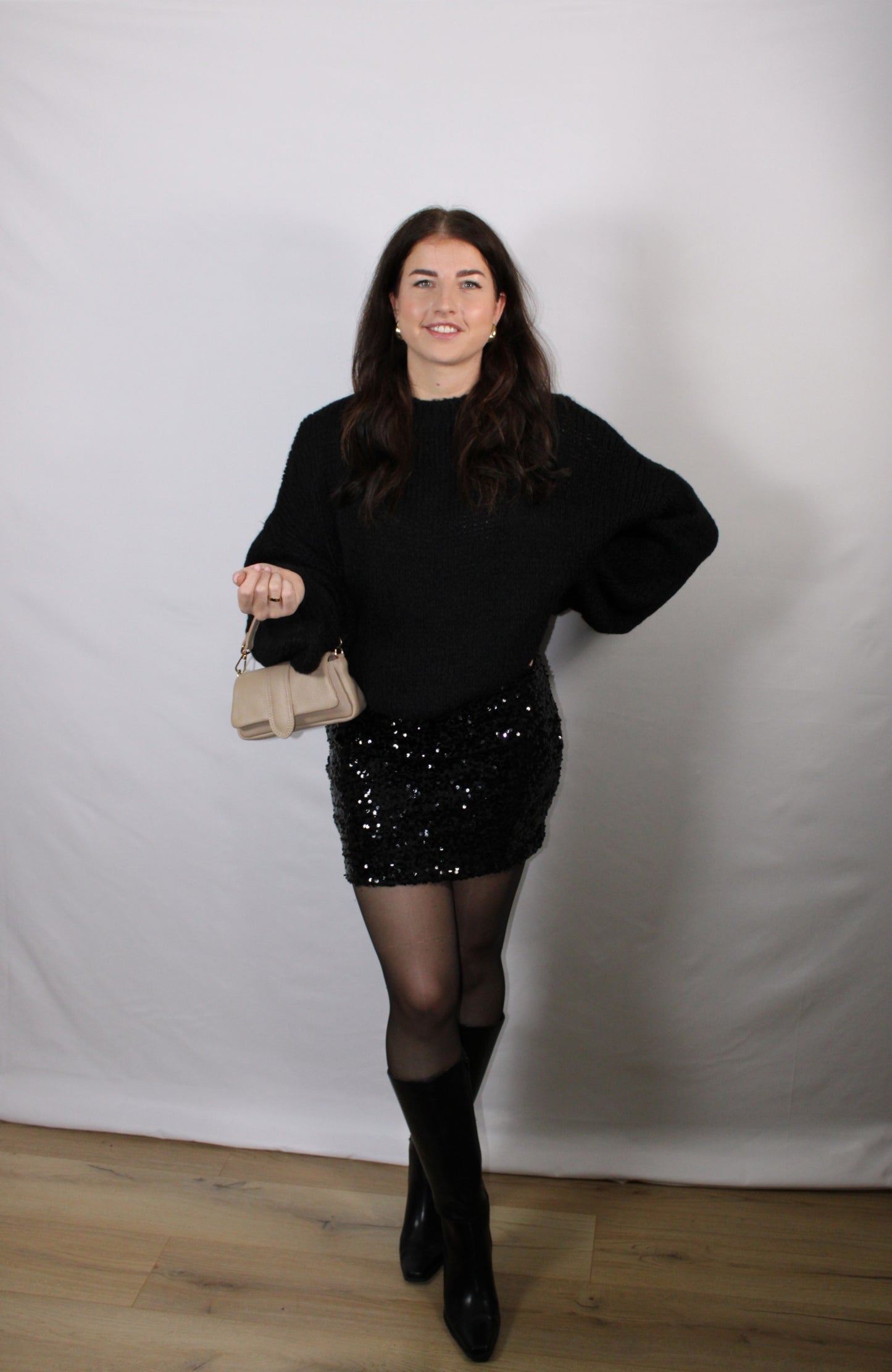 Party Glitter Rok | Zwart