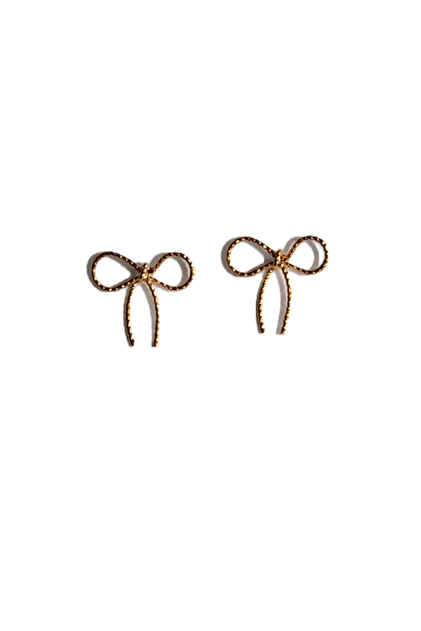 Oorbellen strikjes | gold plated