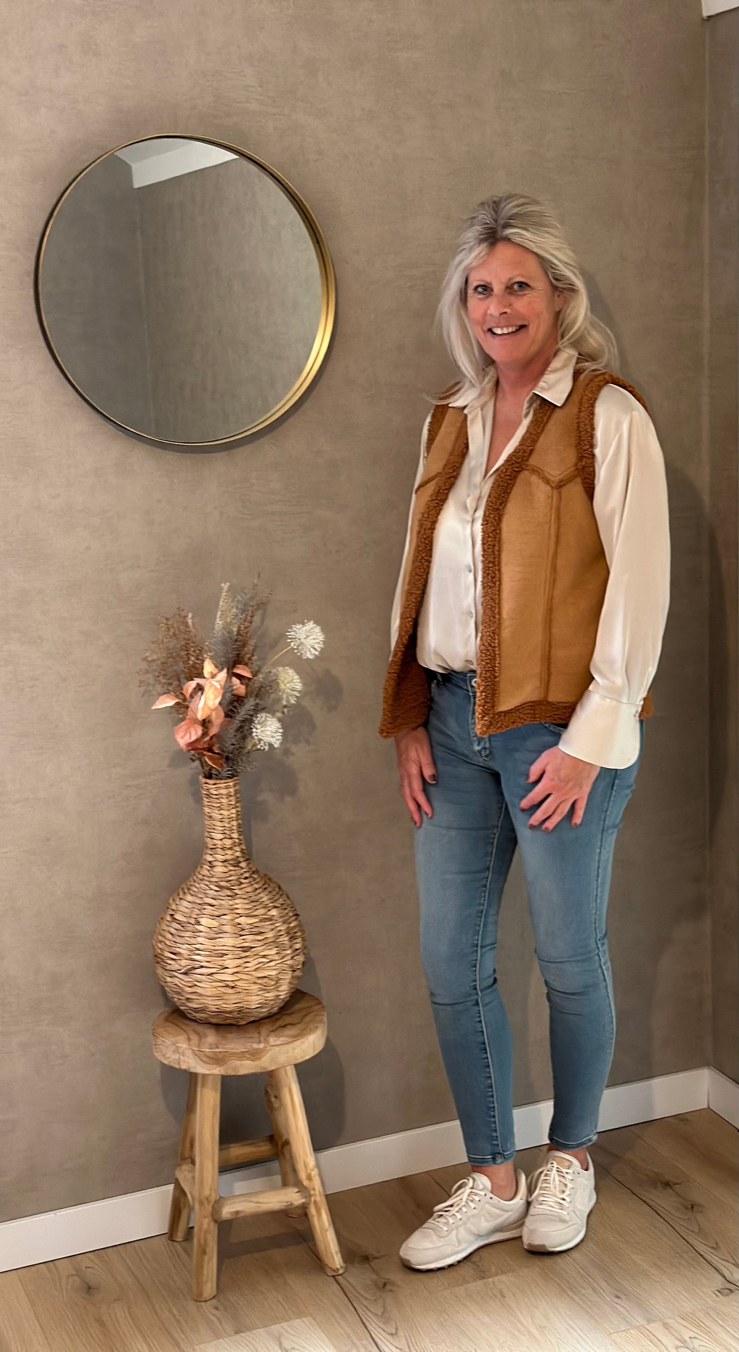 Teddy Gilet Bruin