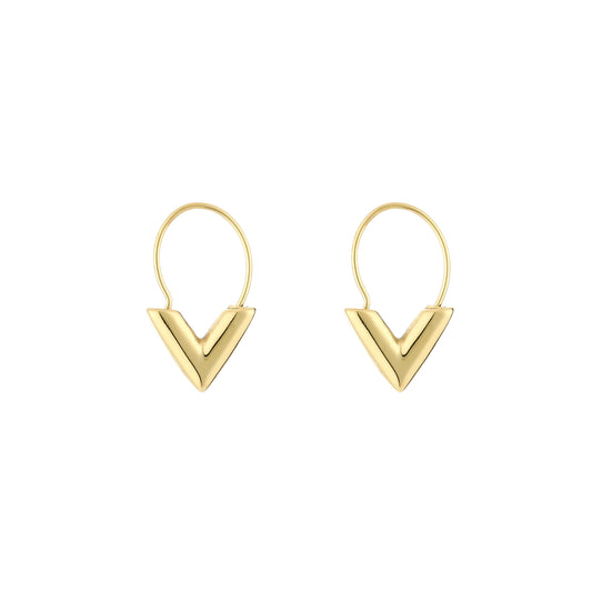 Oorbellen V | goud