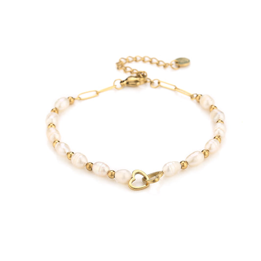 Parel Armband | Goud