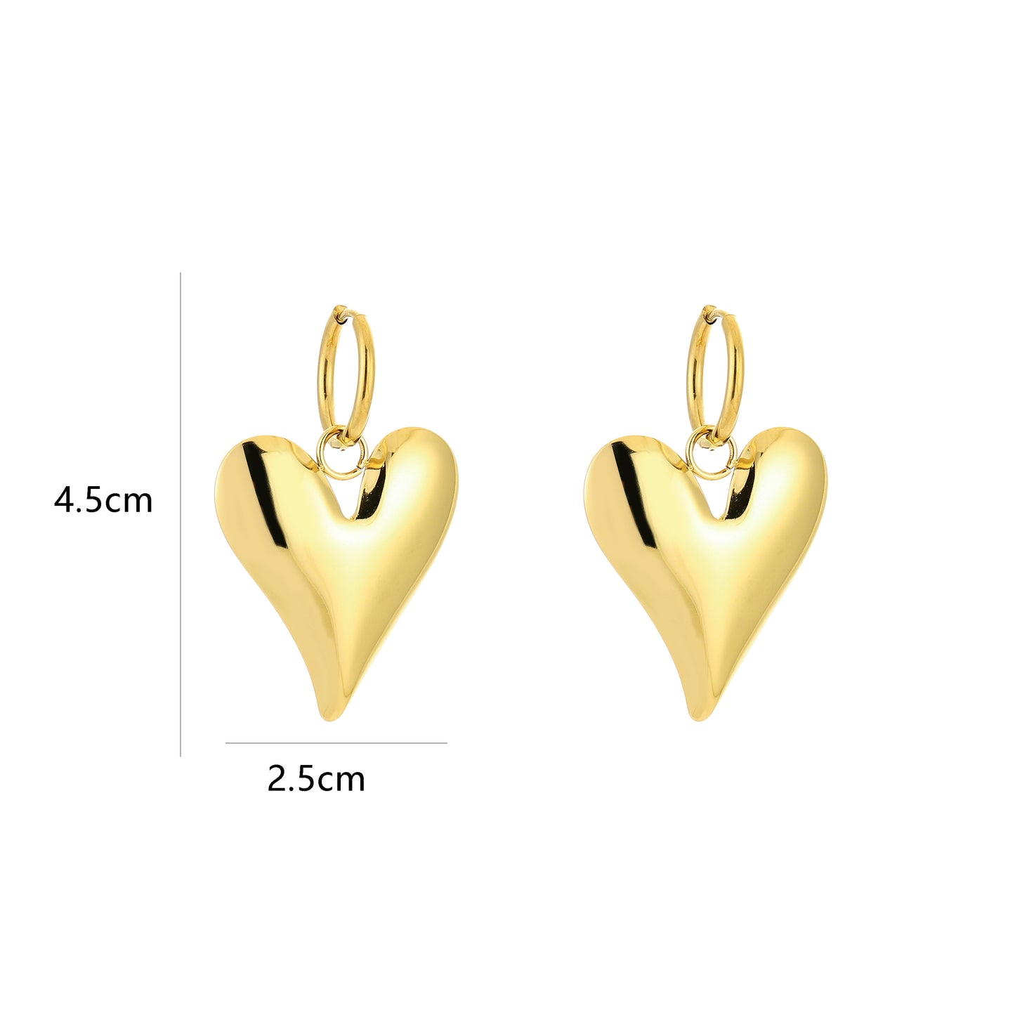 Oorbellen Hart | Goud