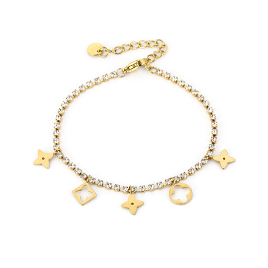 Armband Strass met bedels