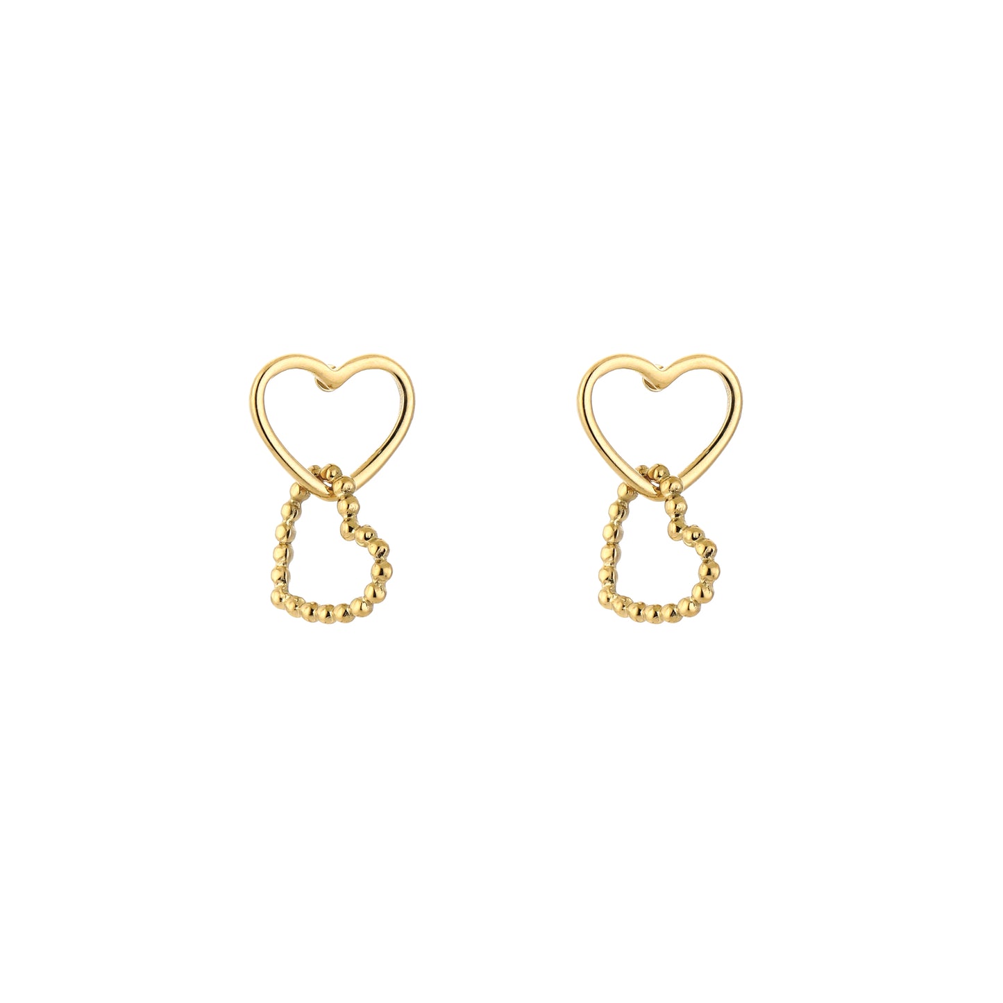 Hartjes oorbellen | Goud