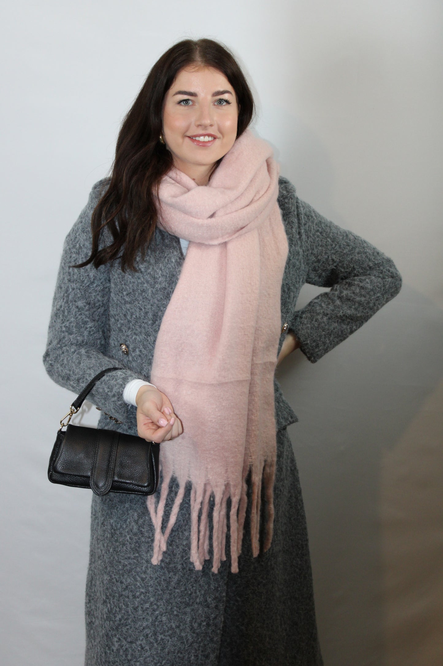 Zwarte leren schoudertas Rosa – luxe en minimalistische damestas | Myjewellen