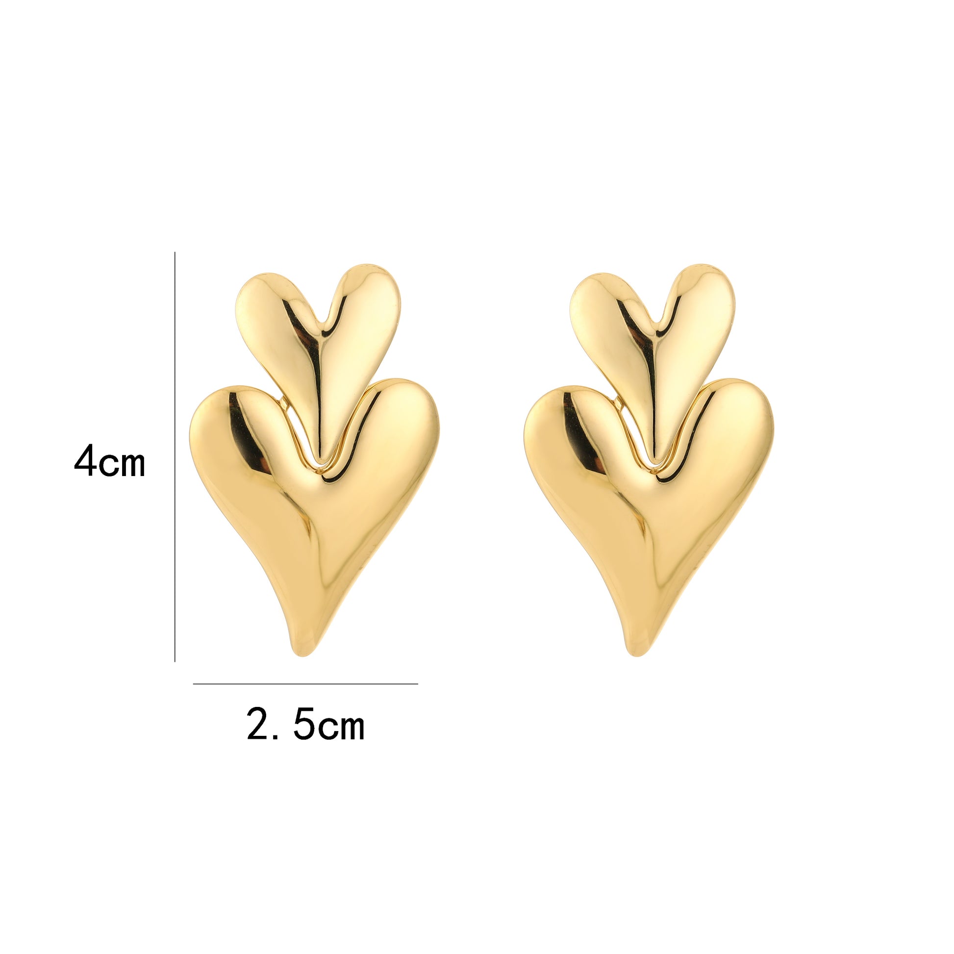 Gouden love oorbellen | Stainless Steel | Myjewellen