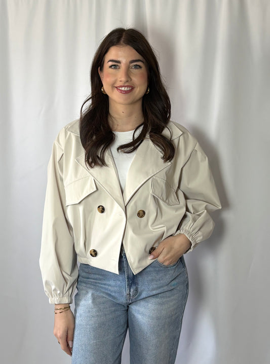 Maeve Jacket Zand – dames jasje in zandleur | Myjewellen