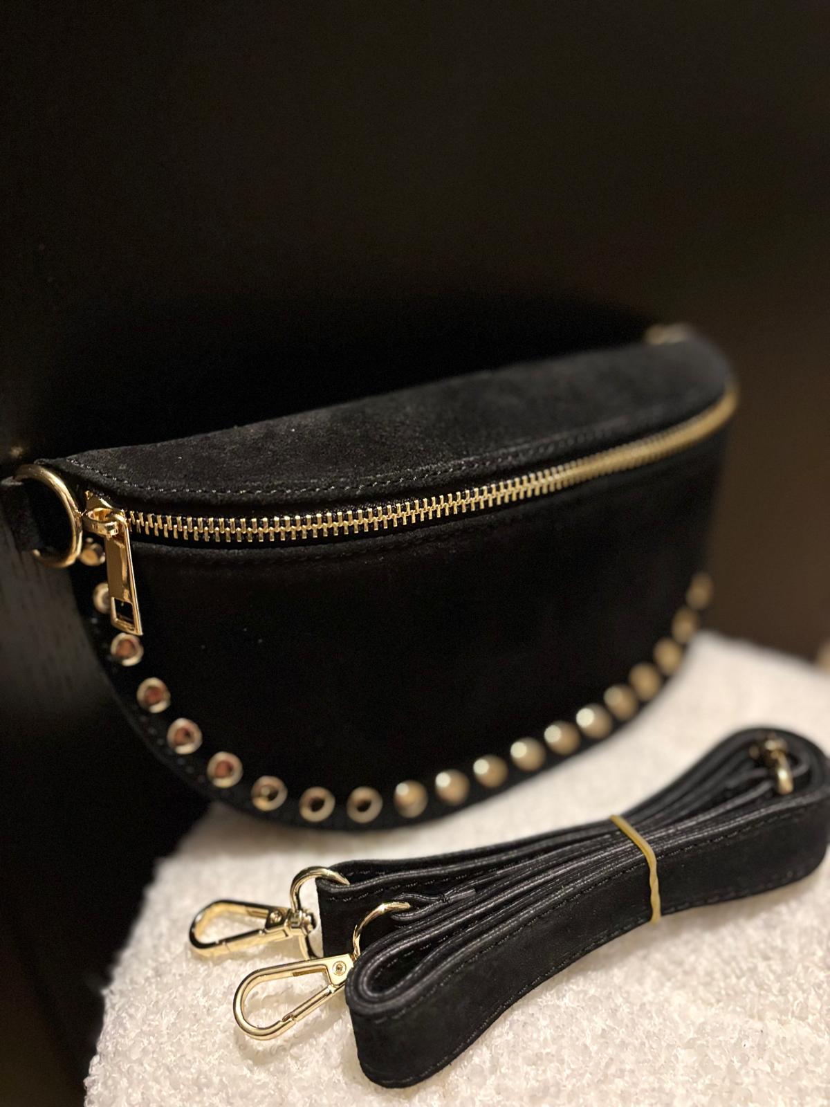 Levi Bag zwart suède – elegante dames tas | Myjewellen