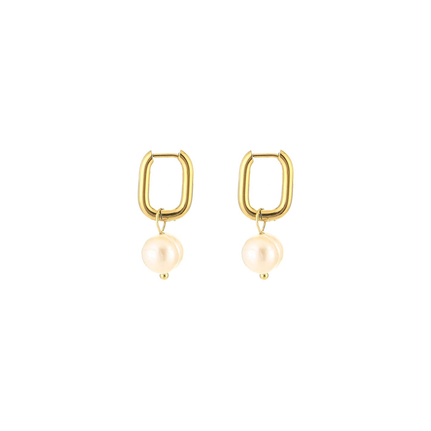 Oorbellen parel hanger goud  | Myjewellen