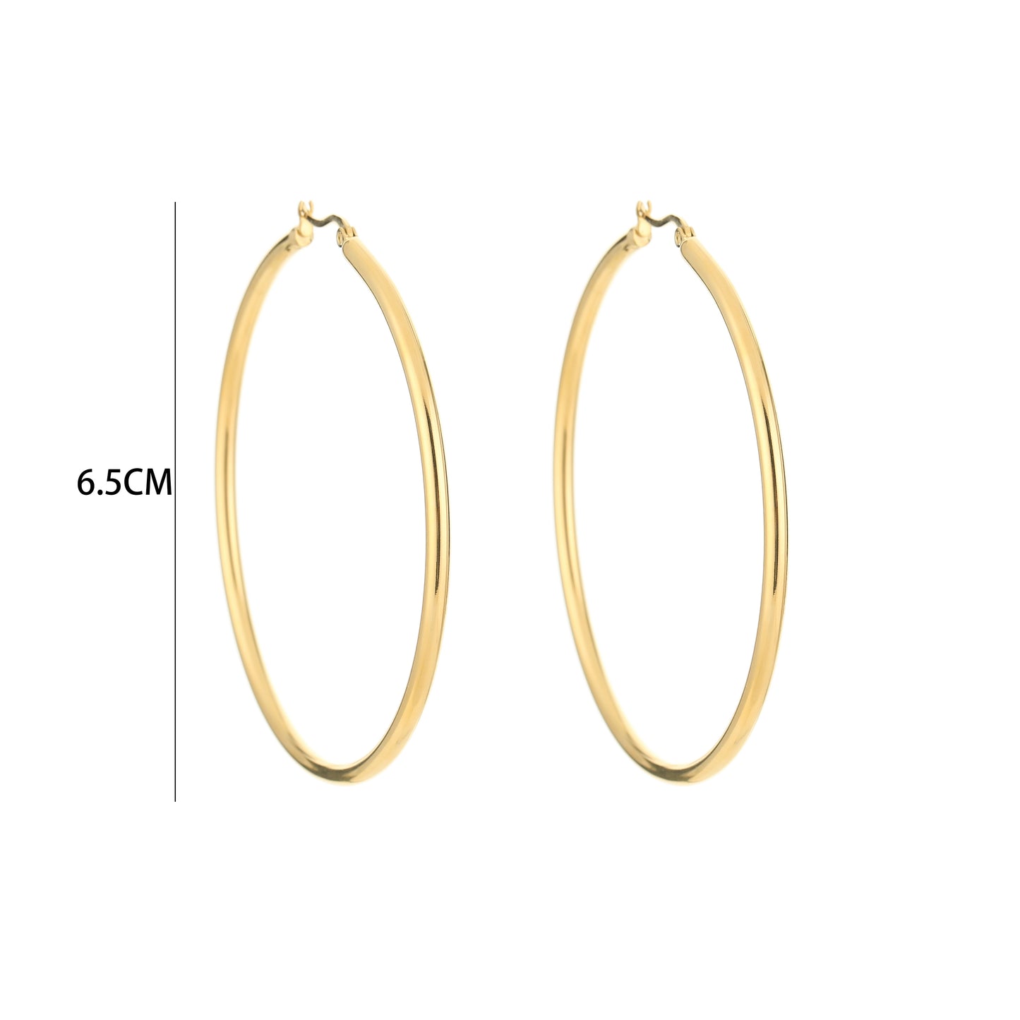 Large hoop earrings gold | moderne en chique oorringen | Myjewellen