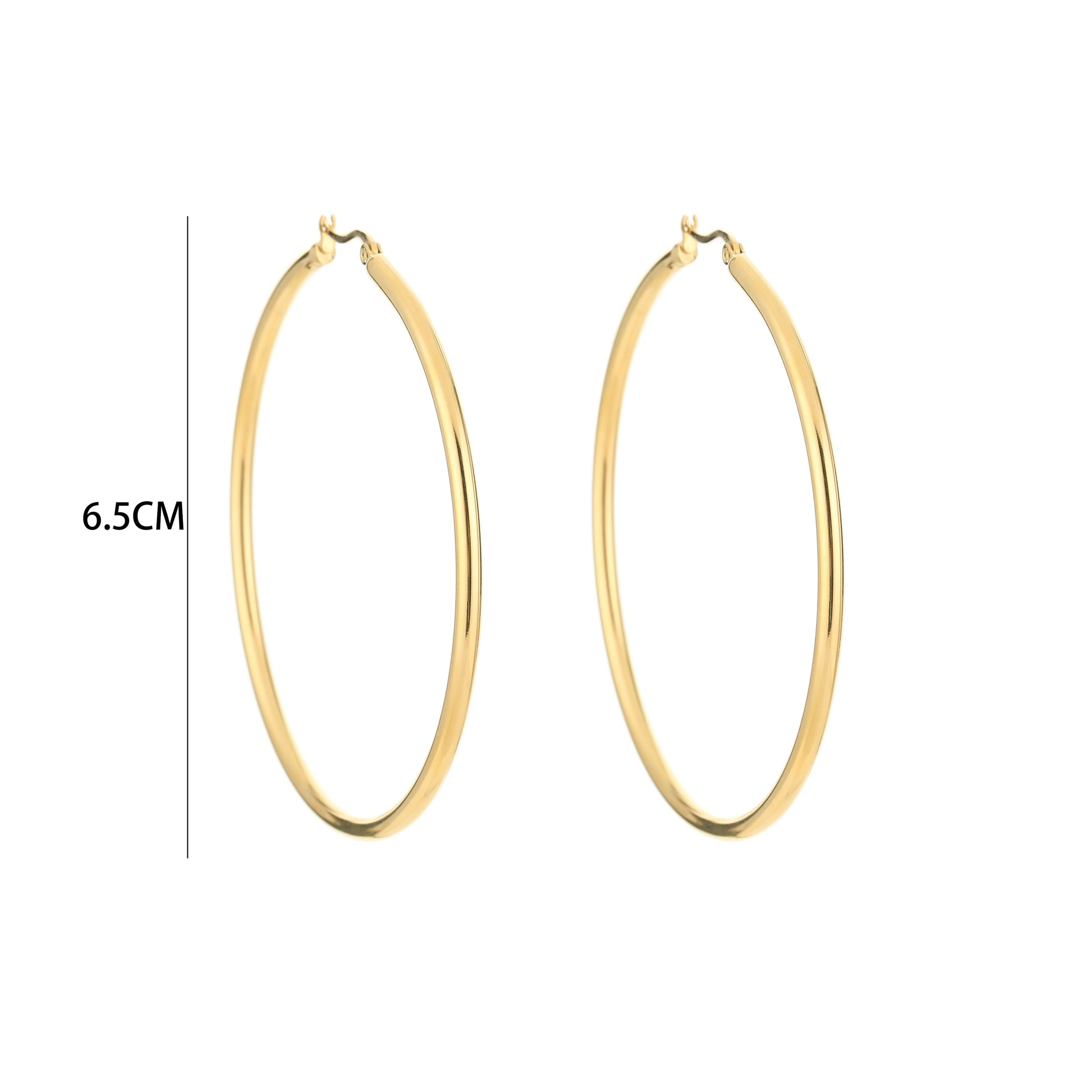 Large hoop earrings gold | moderne en chique oorringen | Myjewellen