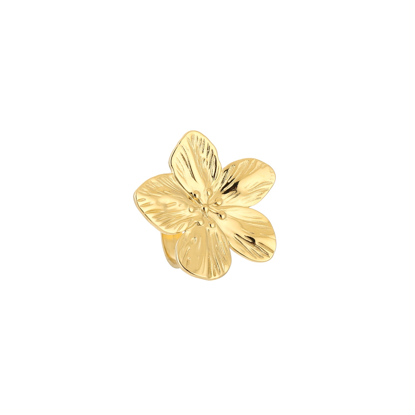 Ring Flower XL goud | Statement Ringen | Myjewellen
