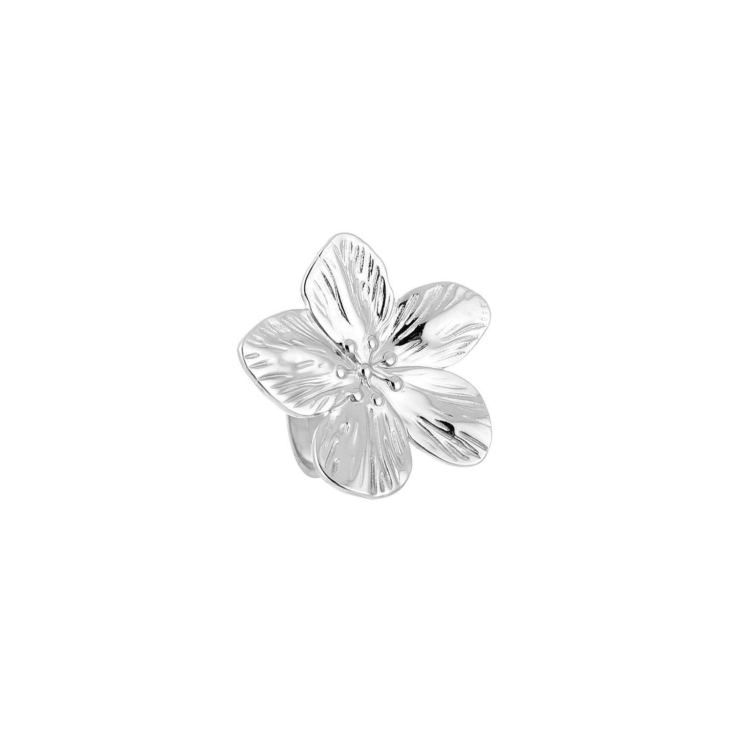 Ring Flower XL zilver | Verstelbare ringen | Myjewellen