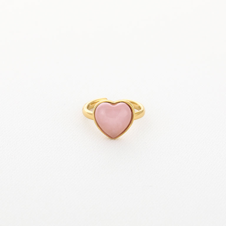 Stainless steel Ring Hart | Roze | Myjewellen