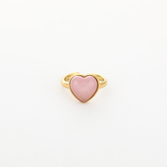 Stainless steel Ring Hart | Roze | Myjewellen