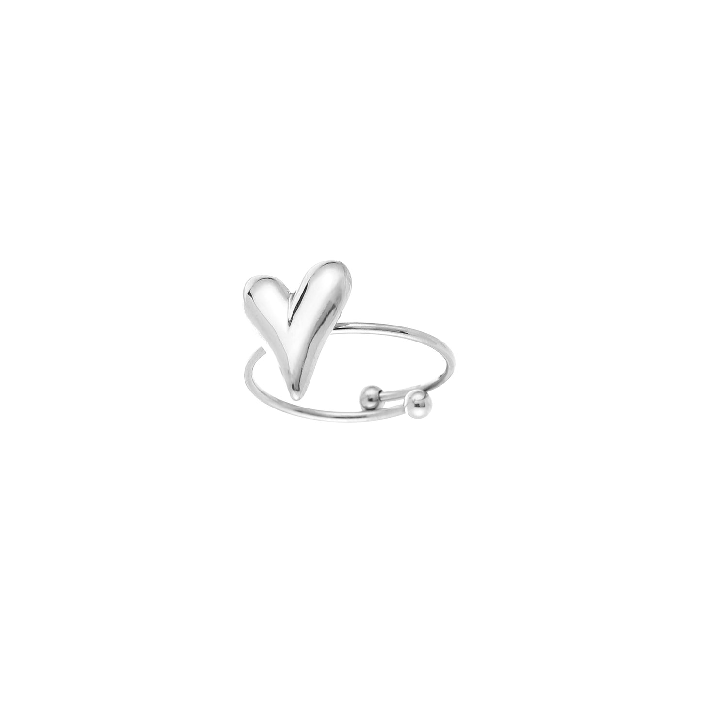 Zilveren Love Ring | Hartjes Ring | Myjewellen