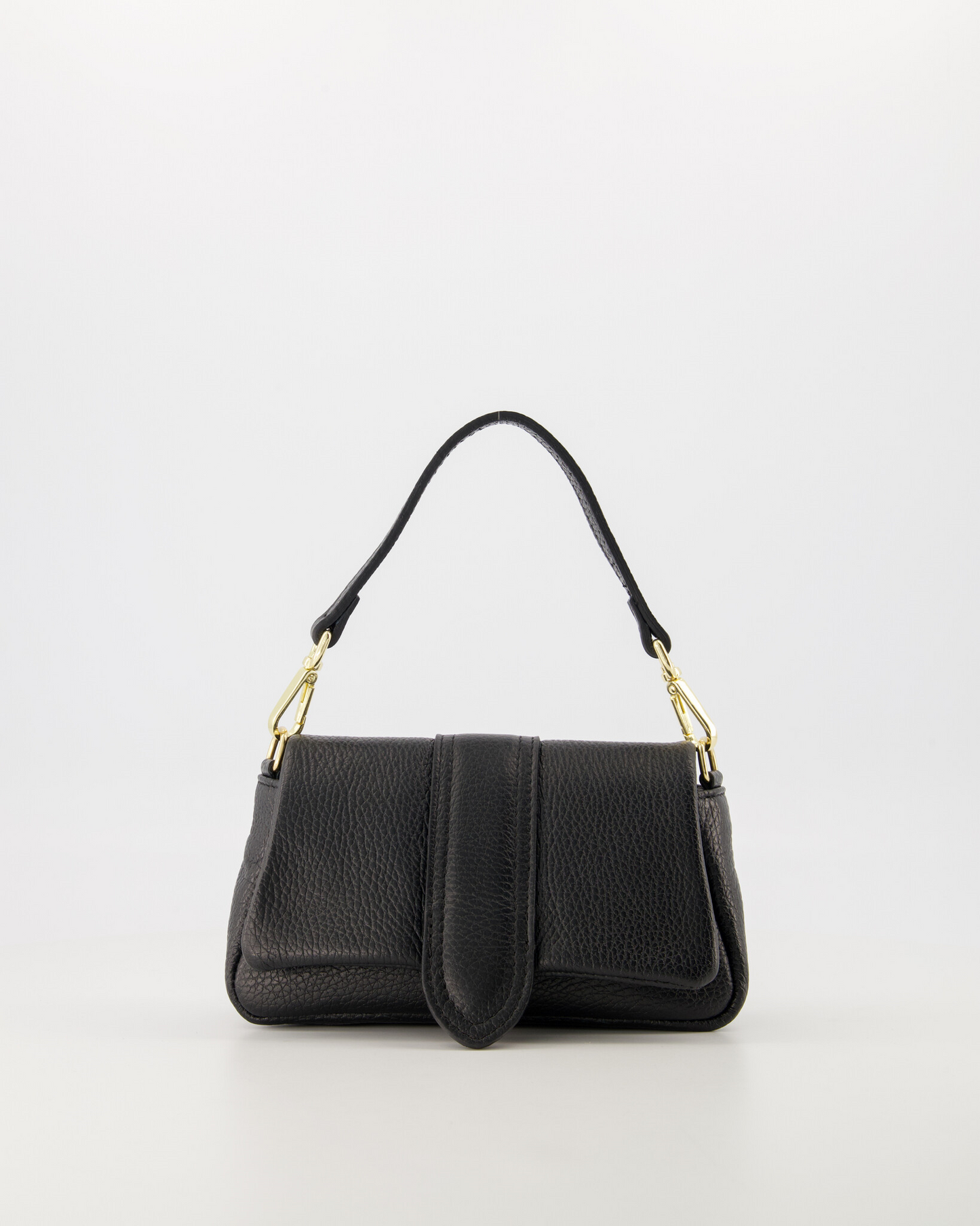 Zwarte leren damestas Rosa  | elegante handtas van hoogwaardig leer| Myjewellen