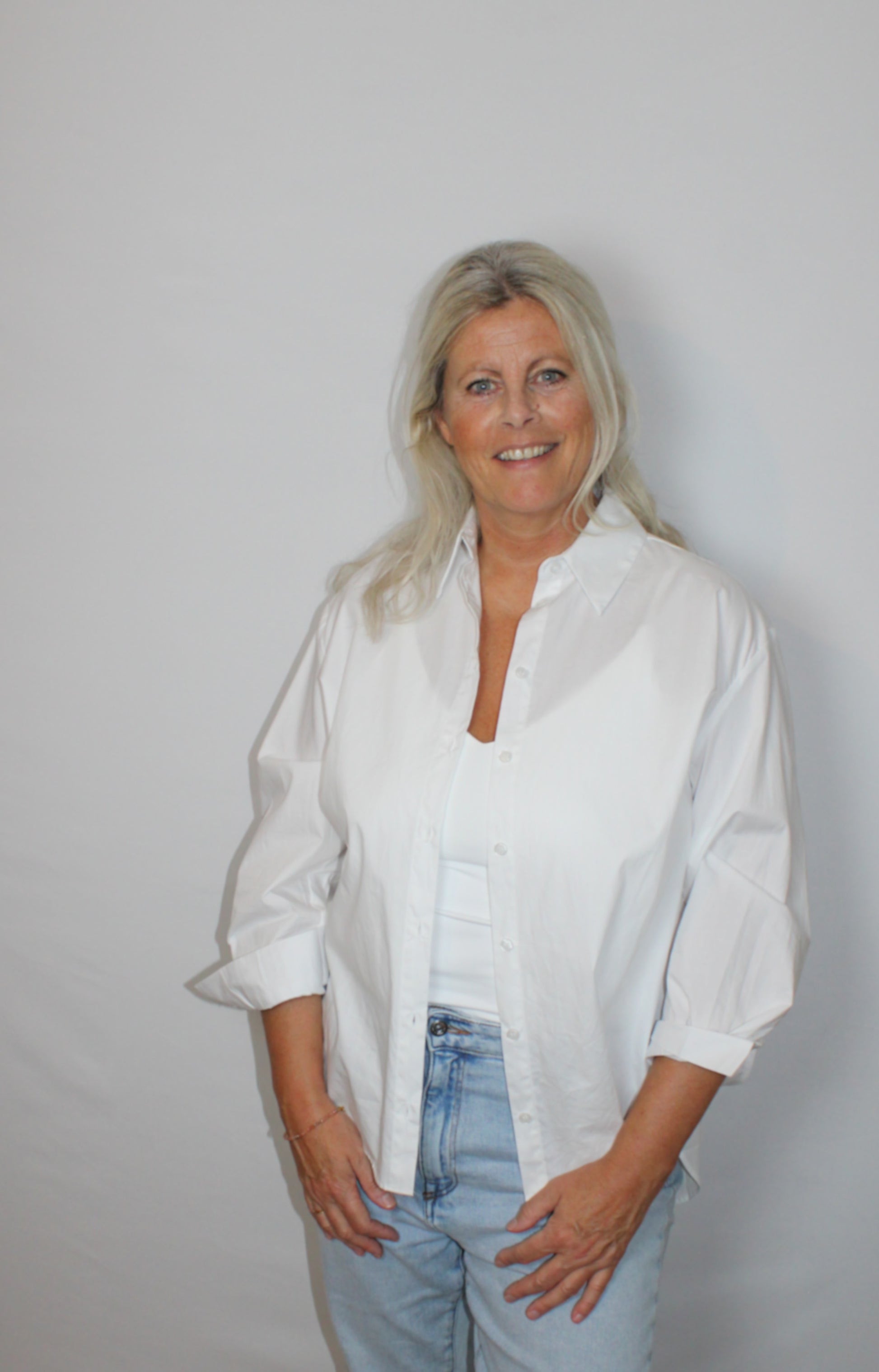 Blouse Mara wit – dames blouse katoen | Myjewellen