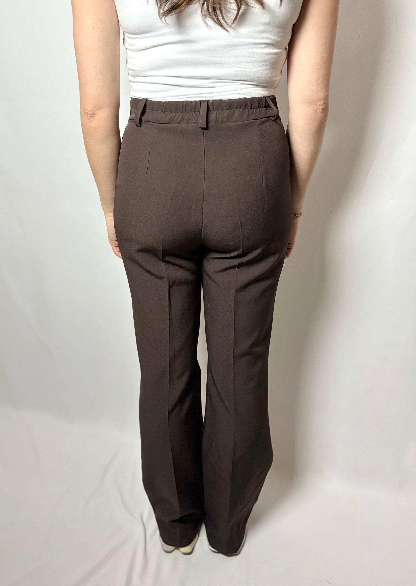 Elegante bruine pantalon met flatterende pasvorm | Myjewellen