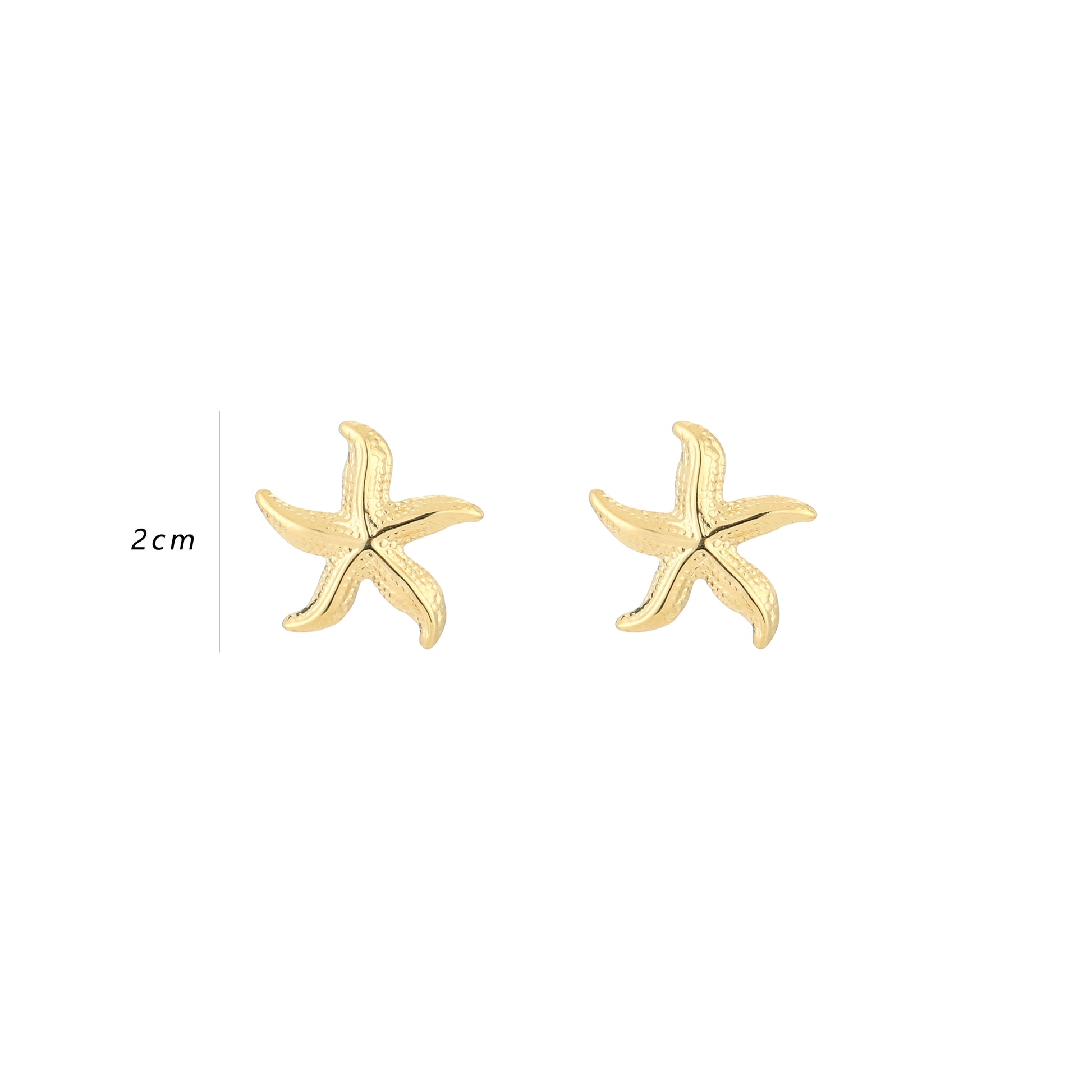 Elegante gouden stainless steel zeester oorbellen | Myjewellen
