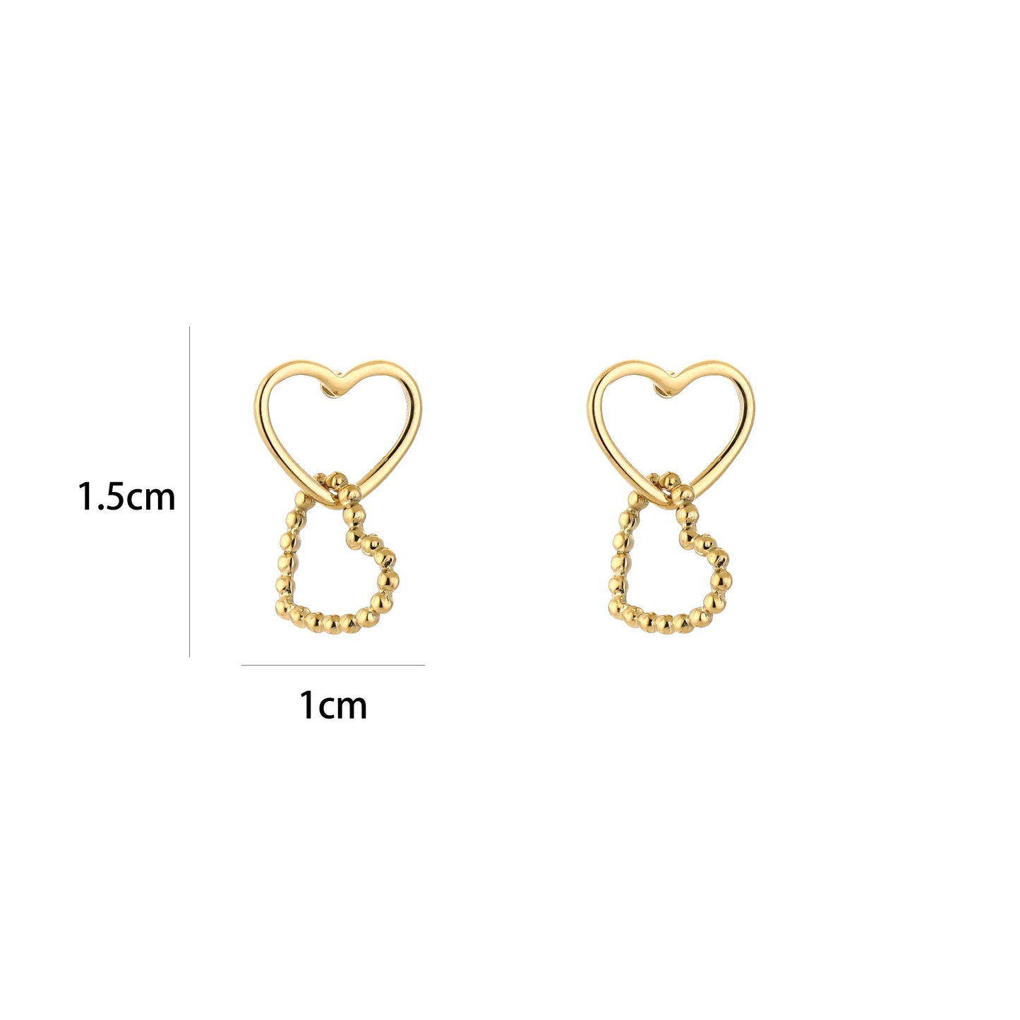 Elegante Hartjes Oorbellen | Goud | Myjewellen