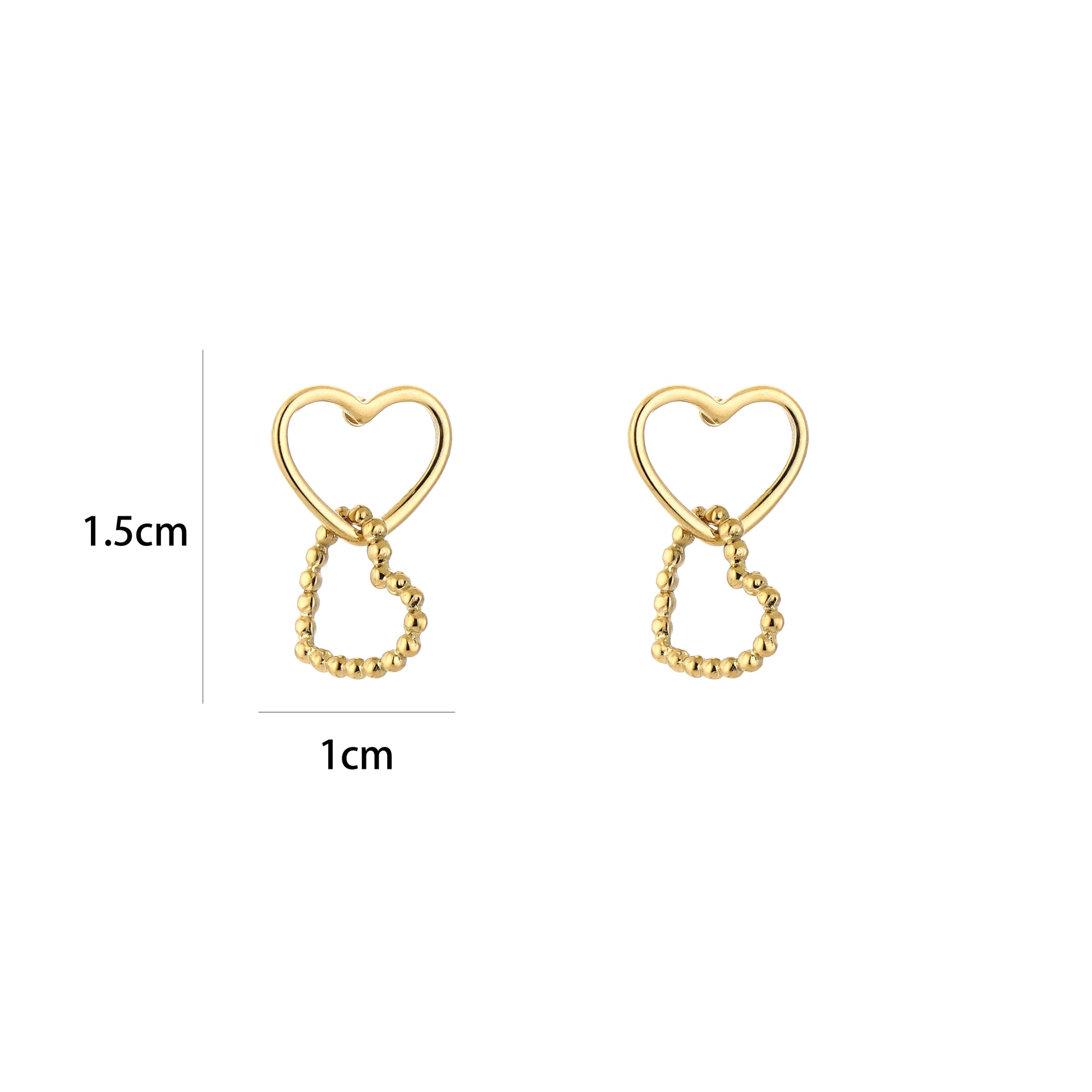 Elegante Hartjes Oorbellen | Goud | Myjewellen
