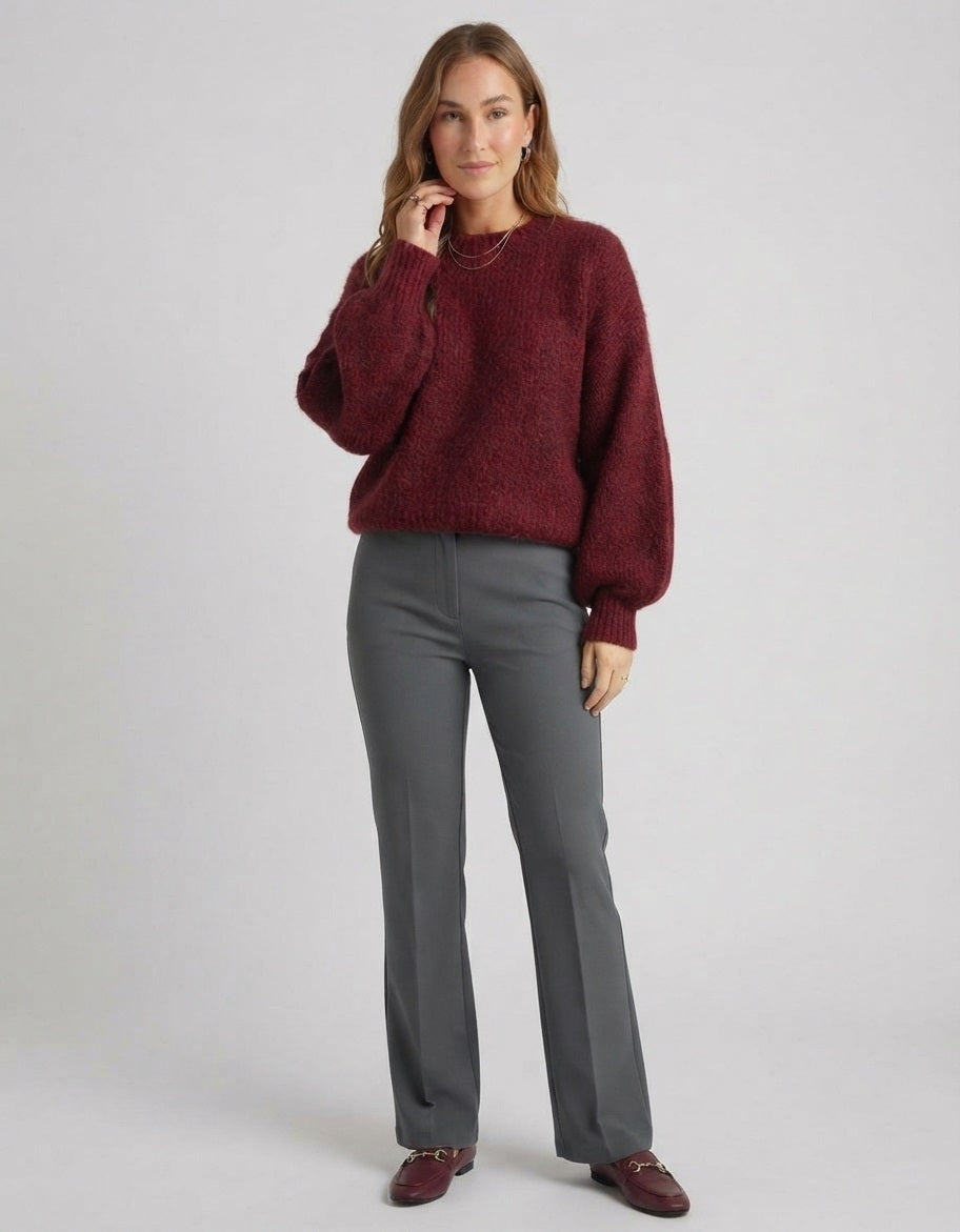 Grijze pantalon outfit
