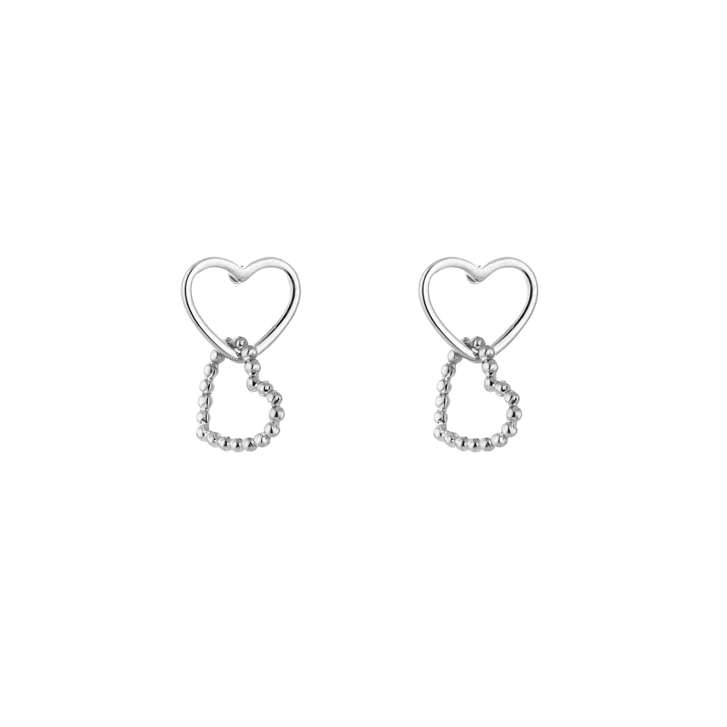 Hartjes oorbellen zilver | Stainless Steel oorbellen | Myjewellen