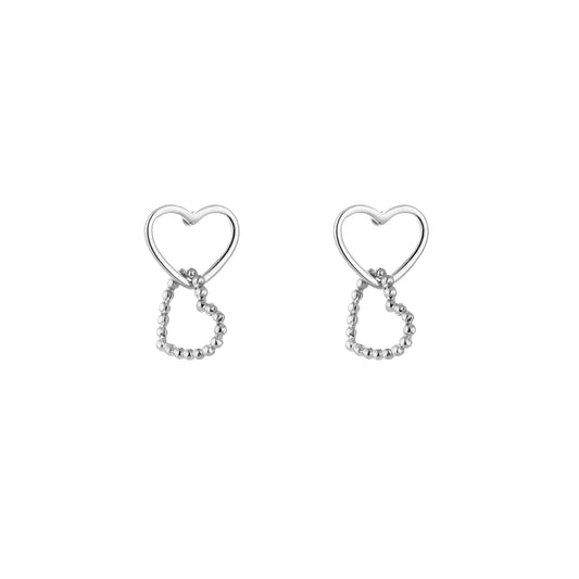 Hartjes oorbellen zilver | Stainless Steel oorbellen | Myjewellen