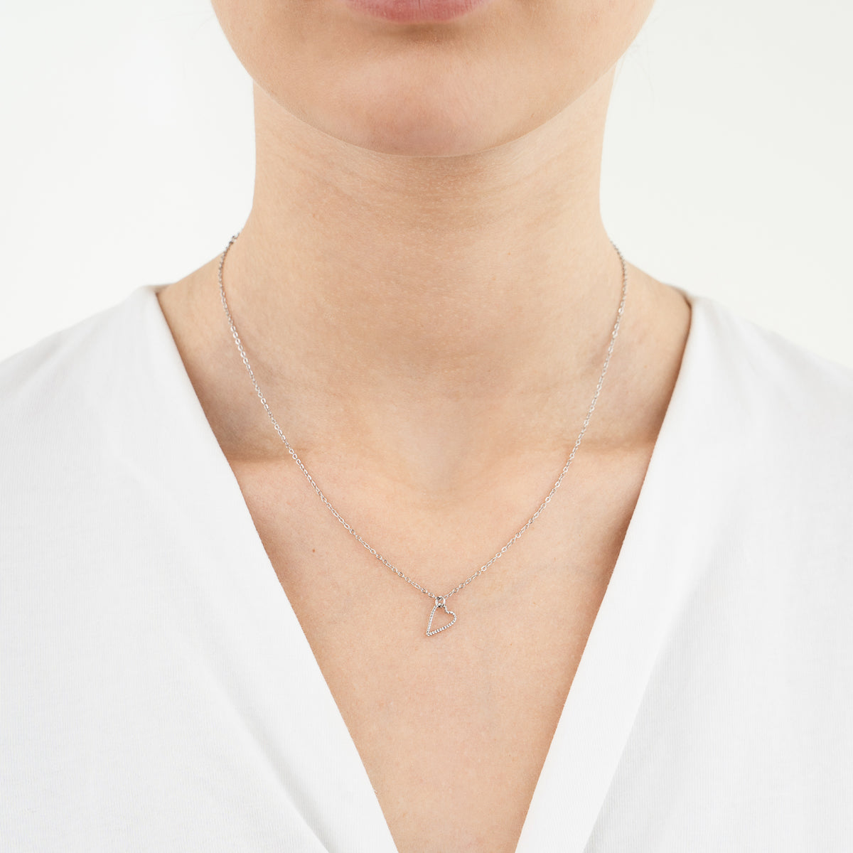 Myjewellen | ketting met hanger hart | Zilver