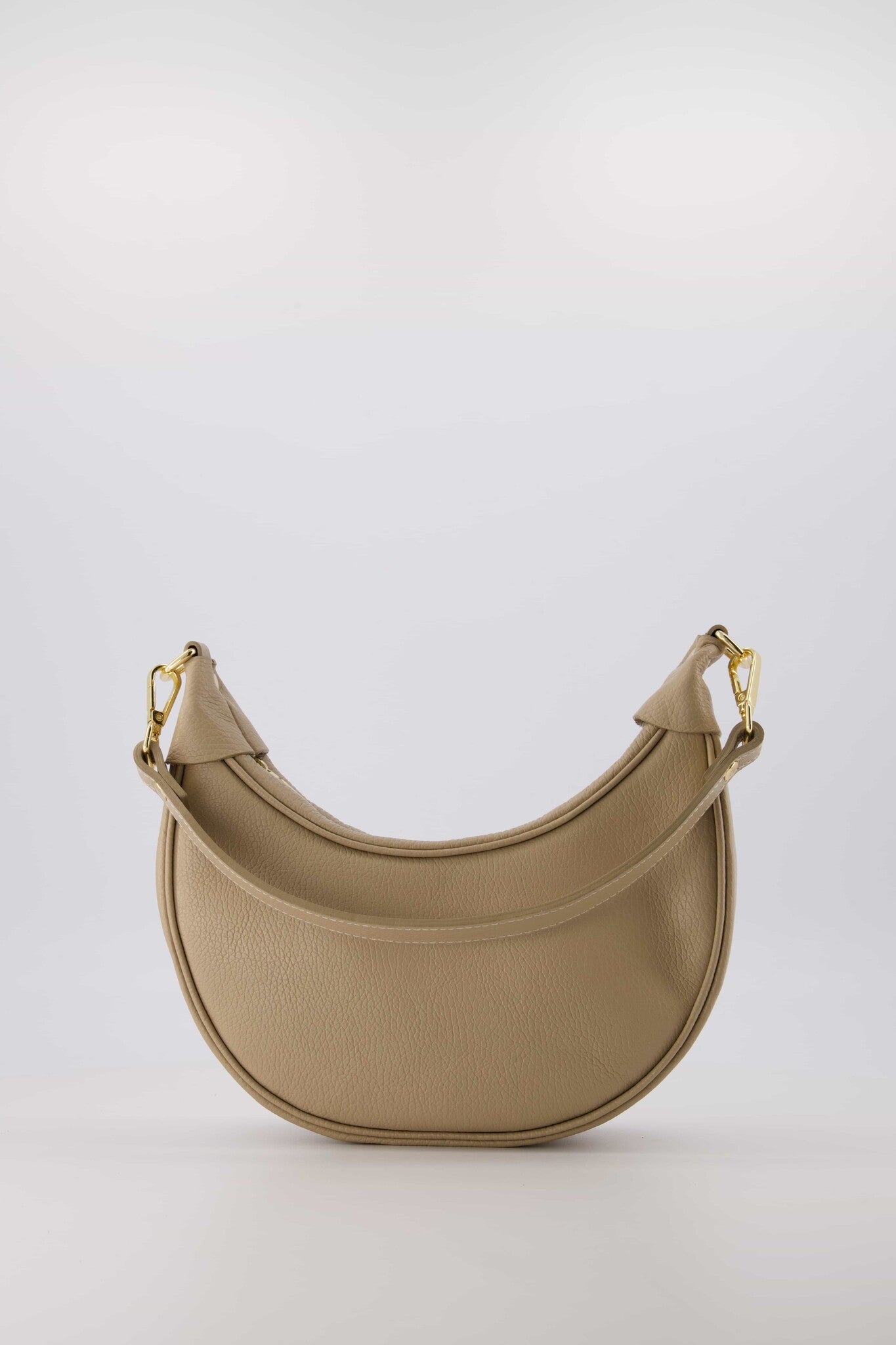 Taupe leren damestas Emma  | elegante handtas van hoogwaardig leer| Myjewellen